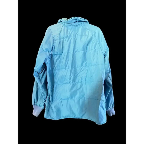 Vintage Eddie Bauer Women's Blue vintage Puffer chore coat Jacket large - Picture 4 of 4